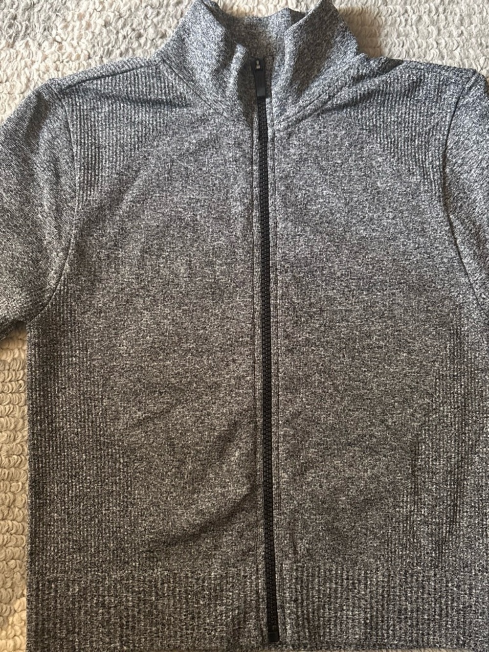 Calvin Klein Women's Gray Zip-Front Knit Jacket